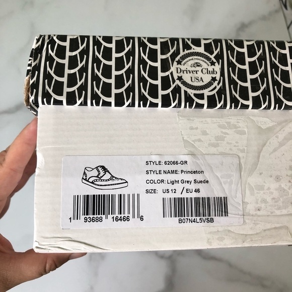 Driver Club Princeton Wingtip Lace-Up Sneaker Light Grey Suede - Picture 9 of 10